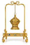 Gold Hanging Incense Burner