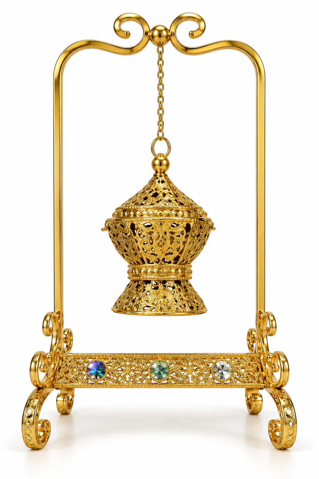 Gold Hanging Incense Burner