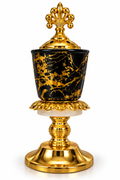 Black and Gold Marble-Design Electric Incense Burner