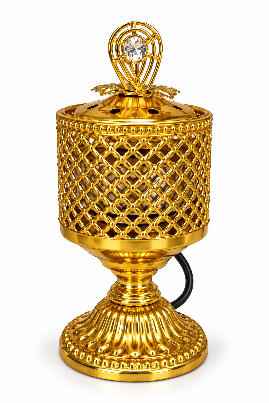 Gold Crystal-Detail Electric Incense Burner
