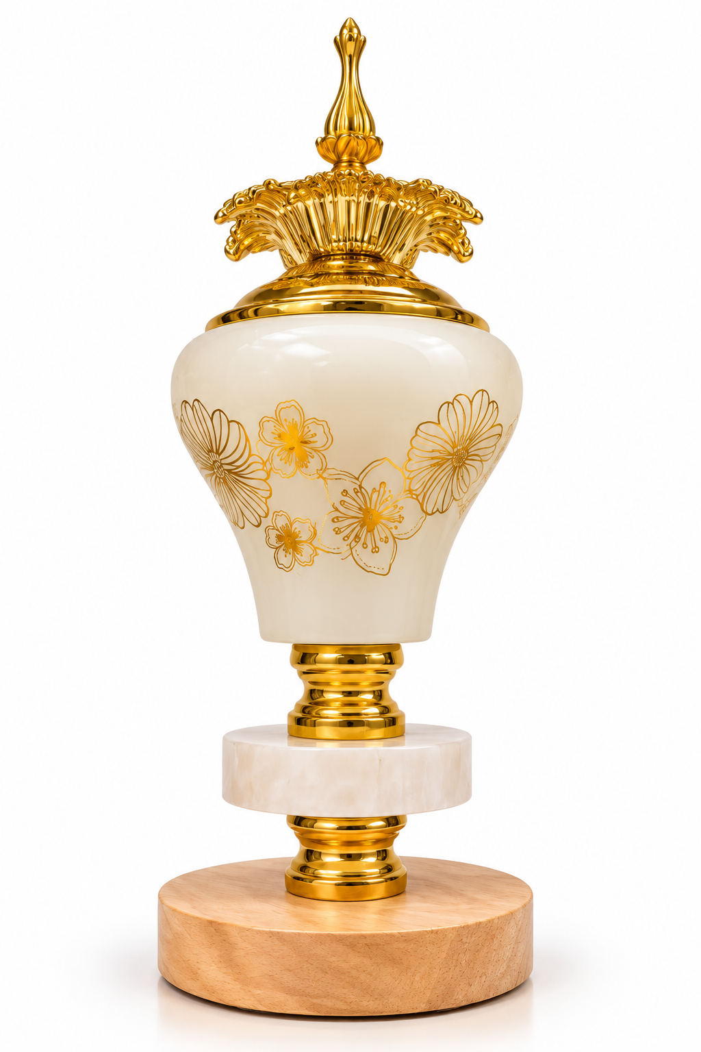 Royal Gold Floral Incense Burner
