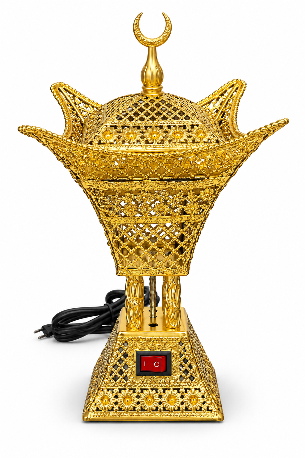 Gold Crescent Electric Incense Burner